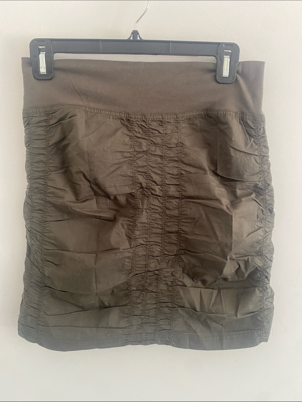 XCVI Wearables Core The Trace Ruched Skirt Olive Size XS - Picture 4 of 9